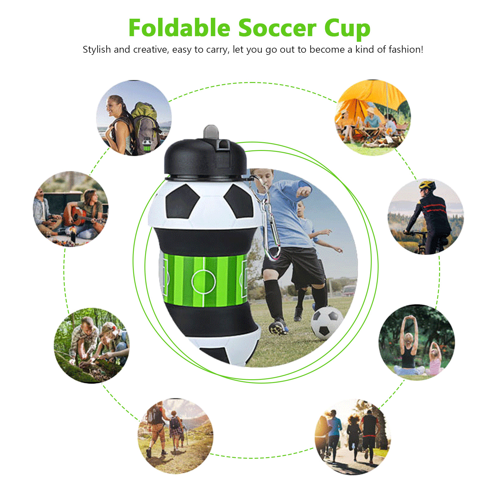 زجاجة ماء قابلة للطي على شكل ك - مراجعة Sports Equipment Stores وسعره